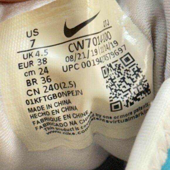 Nike Air Vapormax Plus Easter Blue Teal Volt Pink CW7014-100 Women’s Size 7 - Picture 11 of 12